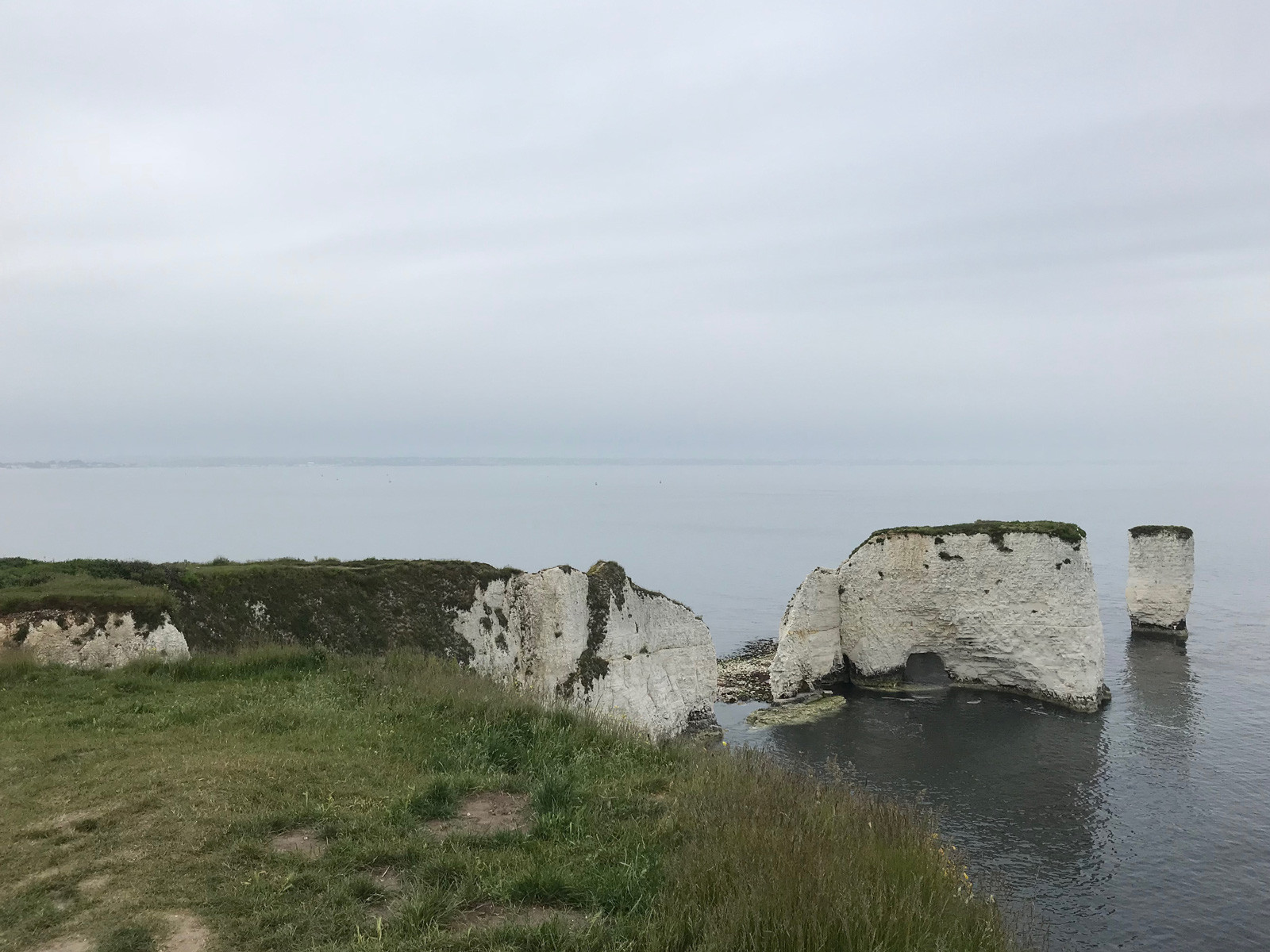 Old Harry Rocks marks the eastern end of the Jurassic Coast. 
