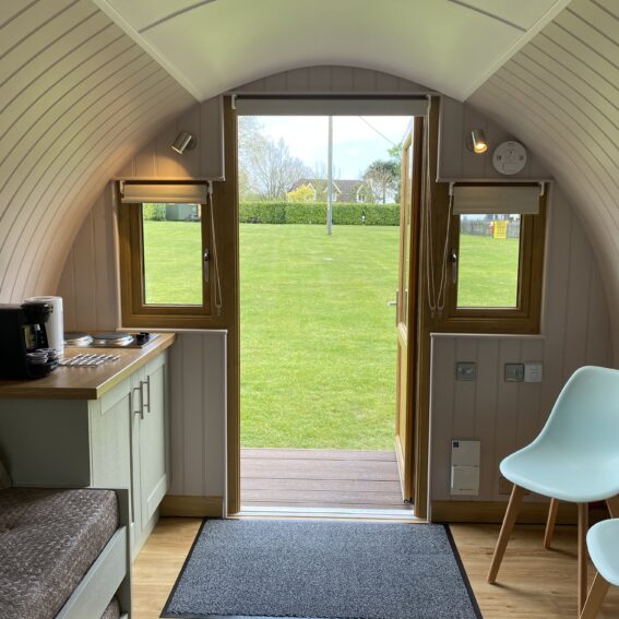 view out of dorset glamping pods at south lytchett manor