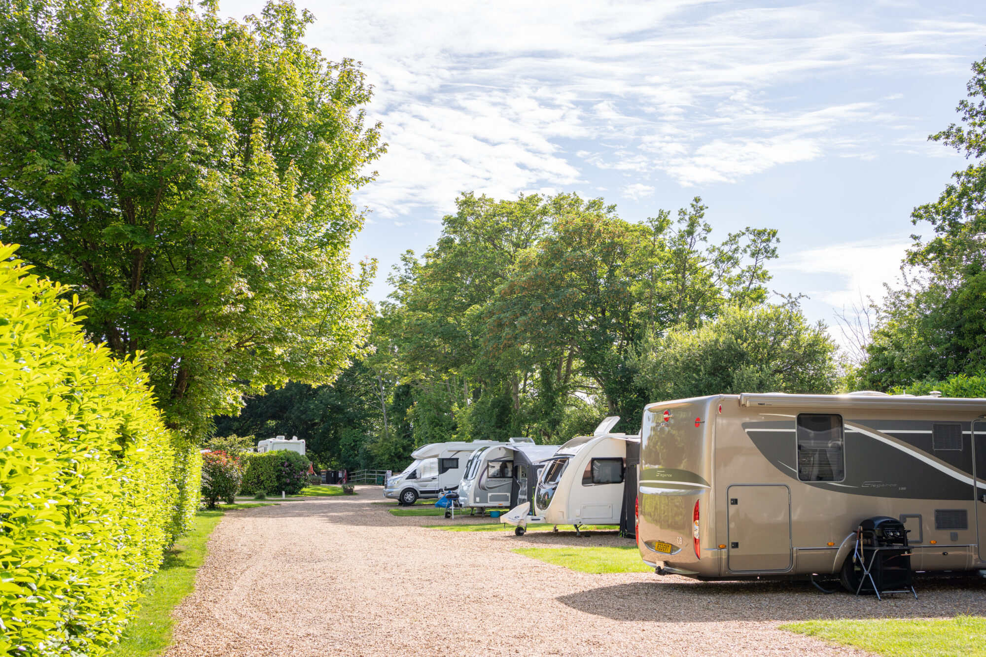 gravel touring caravan and motorhome pitches south lytchett manor