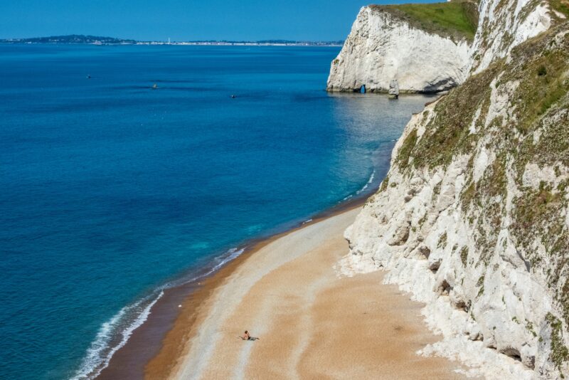 view along the coast from durdle door