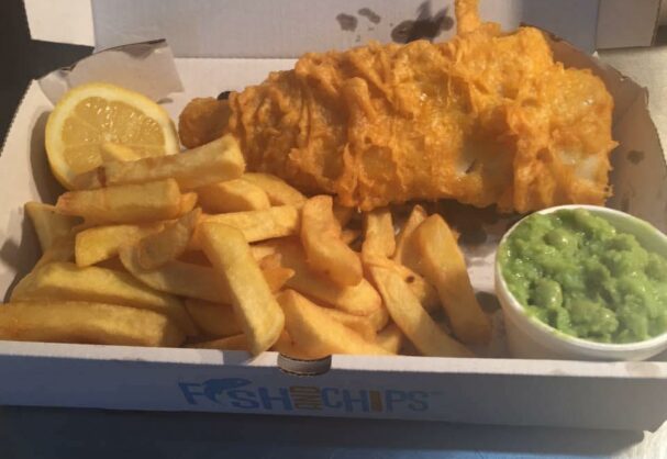 Surf and Turf fish and chips