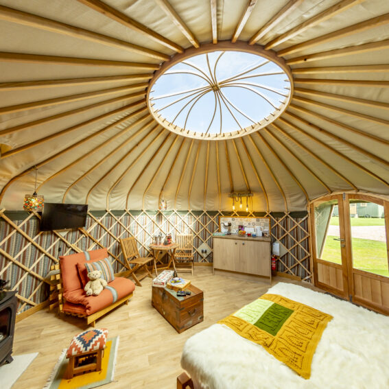 Internal view of the Yurt