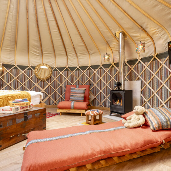 Yurt sleeping area